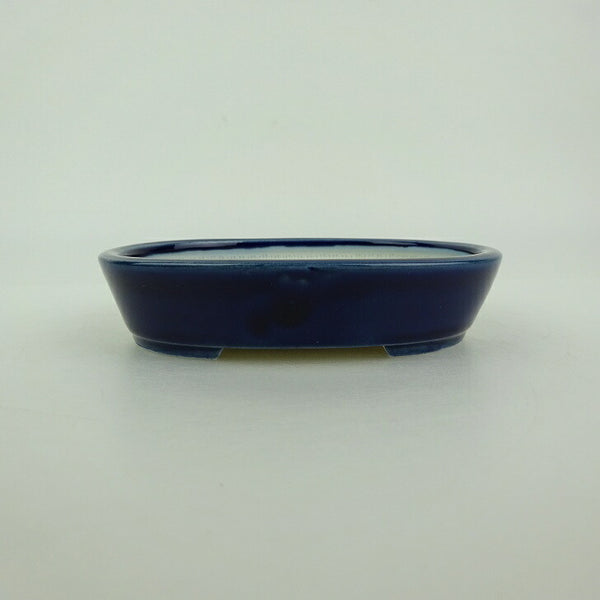 盆栽鉢 青香 小型 長辺 約10cm 楕円鉢 釉薬 h1198425535
