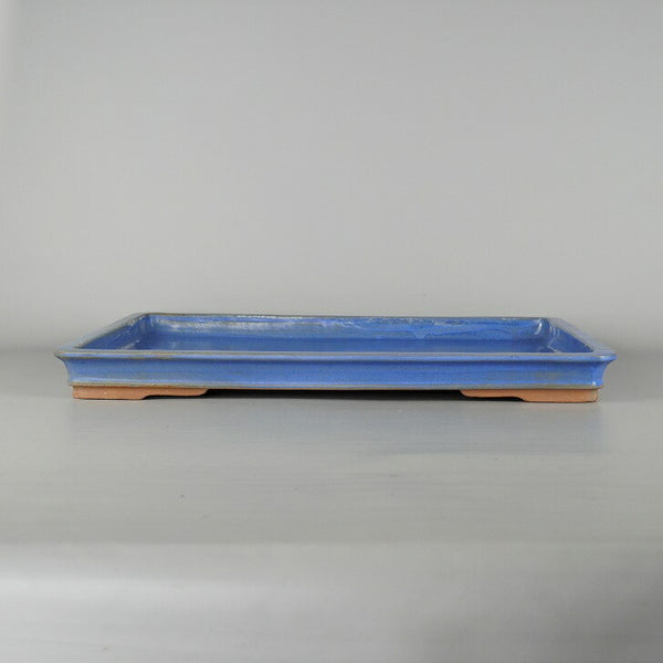 中古 水盤 和合楽宝 大型 長辺 約43.5cm 長方 鉢 水石 盆栽 花器 釉薬  中古 q1198414273