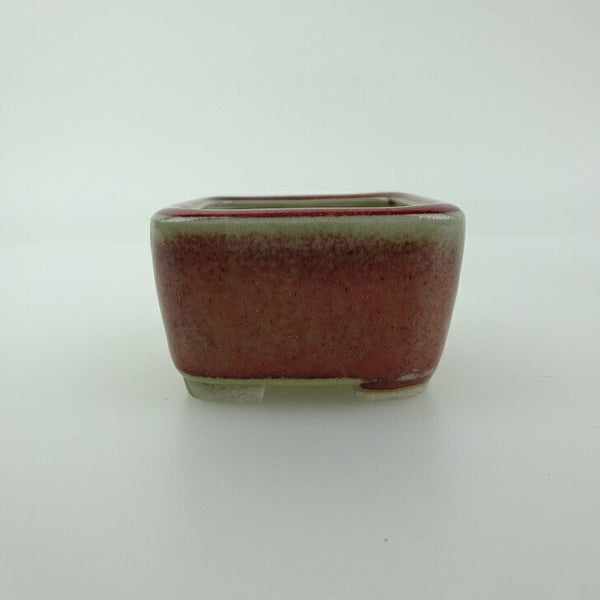 盆栽鉢 青香 豆鉢 長辺 約4.3cm 正方鉢 釉薬 x1198416508