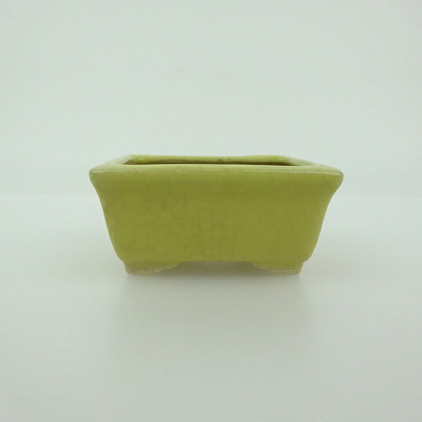 盆栽鉢 青香 小鉢 長辺 約5.9cm 長方鉢 貫入 縁付 釉薬 w1198410581