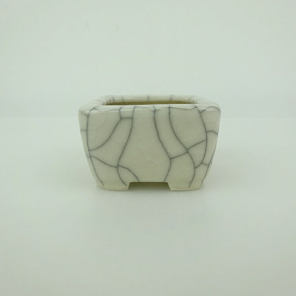 盆栽鉢 青香 豆鉢 長辺 約4.5cm 正方鉢 貫入 釉薬 n1198413507