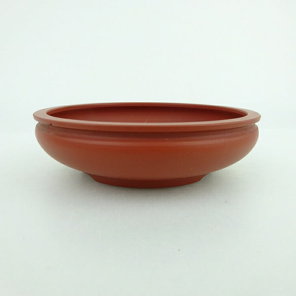 中古 盆栽鉢 石山 小鉢 長辺 約9.7cm 丸鉢 縁付 袋式 泥物  中古鉢 o1198426969