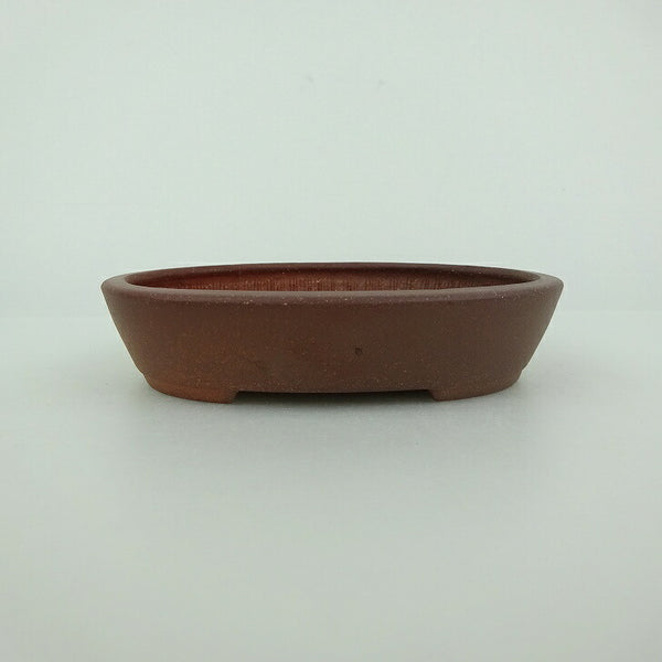 盆栽鉢 青香 小鉢 長辺 約9.8cm 楕円鉢 泥物 p1198419018
