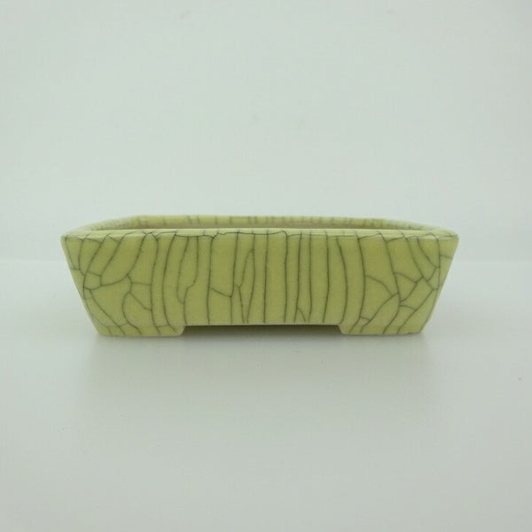 盆栽鉢 青香 小鉢 長辺 約9.5cm 長方鉢 貫入 釉薬 o1198424784