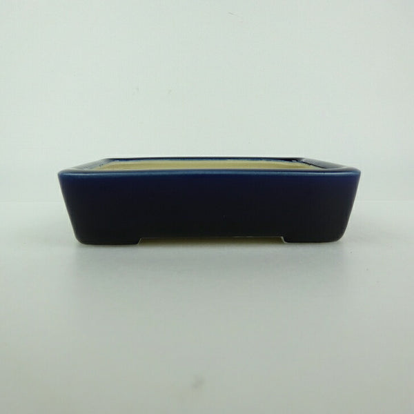 盆栽鉢 青香 小型 長辺 約12cm 長方鉢 釉薬 p1198419912