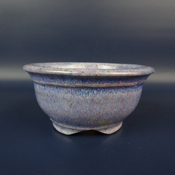 盆栽鉢 常滑 秀峰 小型 長辺 約11.7cm 丸鉢 外縁 釉薬  新品 e1198411831