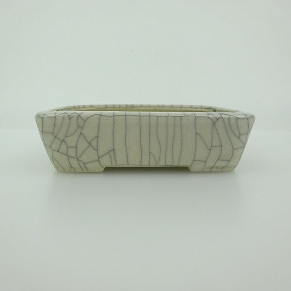 盆栽鉢 青香 小鉢 長辺 約9.6cm 長方鉢 貫入 釉薬 l1198408479