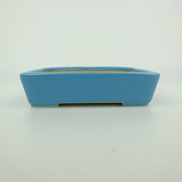 盆栽鉢 青香 小型 長辺 約11.8cm 長方鉢 釉薬 b1198415345