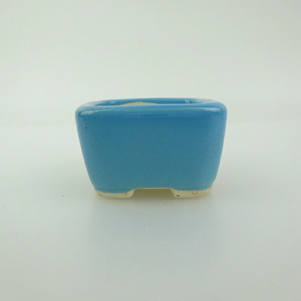 盆栽鉢 青香 豆鉢 長辺 約4.6cm 正方鉢 釉薬 m1198410212