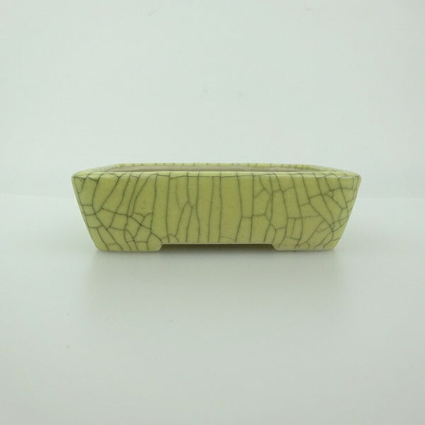 盆栽鉢 青香 小鉢 長辺 約9.6cm 長方鉢 貫入 釉薬 p1198417672