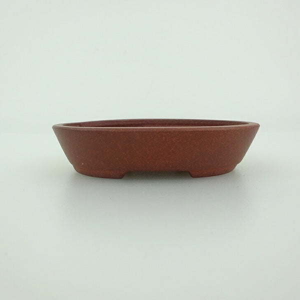 盆栽鉢 青香 小鉢 長辺 約8.1cm 楕円鉢 泥物 s1198408249