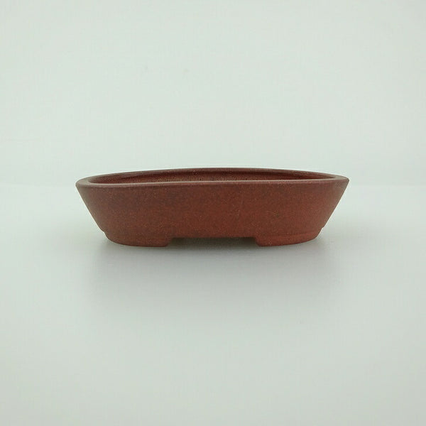 盆栽鉢 青香 小鉢 長辺 約8.2cm 楕円鉢 泥物 w1198411670