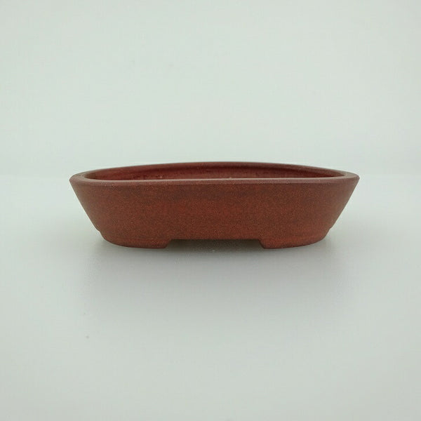 盆栽鉢 青香 小鉢 長辺 約8.2cm 楕円鉢 泥物 f1198409042