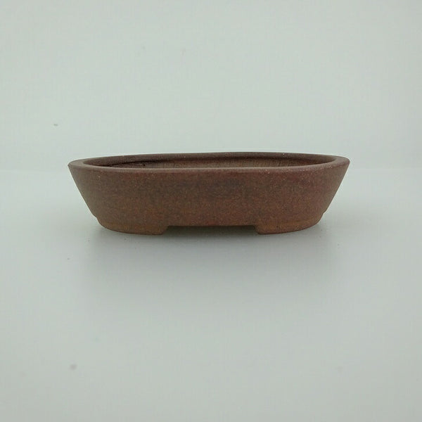 盆栽鉢 青香 小鉢 長辺 約8.1cm 楕円鉢 泥物 x1198416704