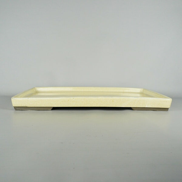 中古水盤 春松 大型 長辺 約46.5cm 長方 鉢 水石 盆栽 花器  中古 f1198415901