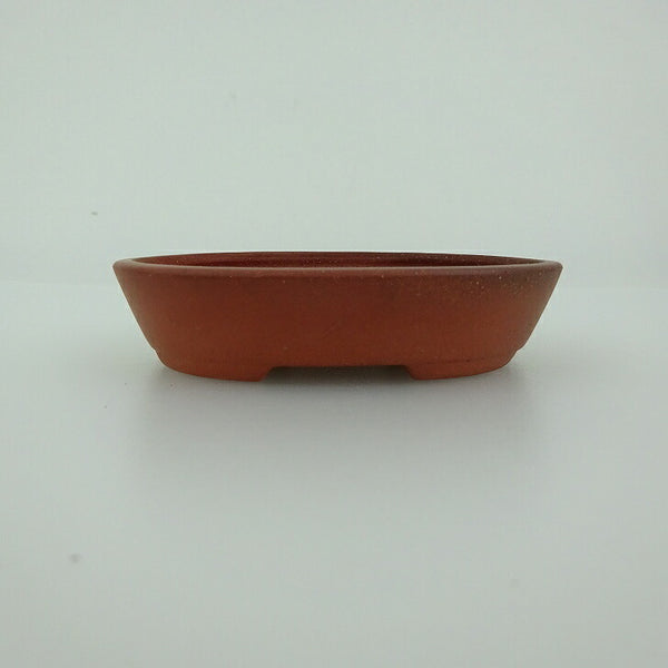 盆栽鉢 青香 小鉢 長辺 約8.3cm 楕円鉢 泥物 v1198442159