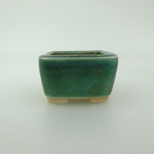 盆栽鉢 青香 豆鉢 長辺 約4.3cm 正方鉢 釉薬 t1198405698