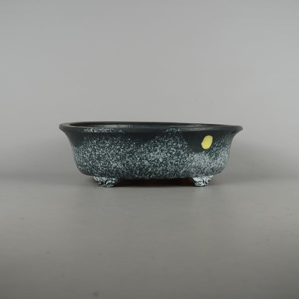 盆栽鉢 常滑 秀峰 中型 長辺 約26.2cm 楕円鉢 釉薬 1198404470