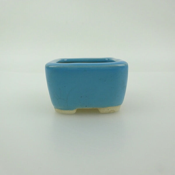 盆栽鉢 青香 豆鉢 長辺 約4.5cm 正方鉢 釉薬 l1198413959
