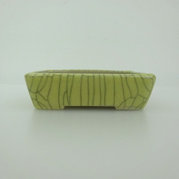 盆栽鉢 青香 小鉢 長辺 約9.5cm 長方鉢 貫入 釉薬 l1198411869