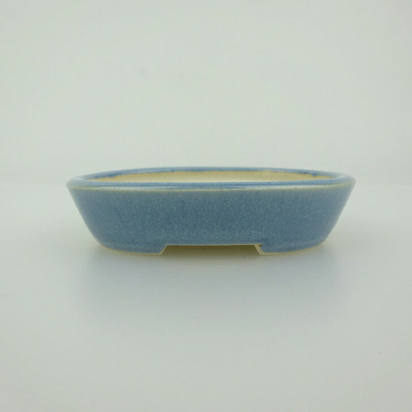 盆栽鉢 青香 小鉢 長辺 約8.5cm 楕円鉢 釉薬 c1198412561
