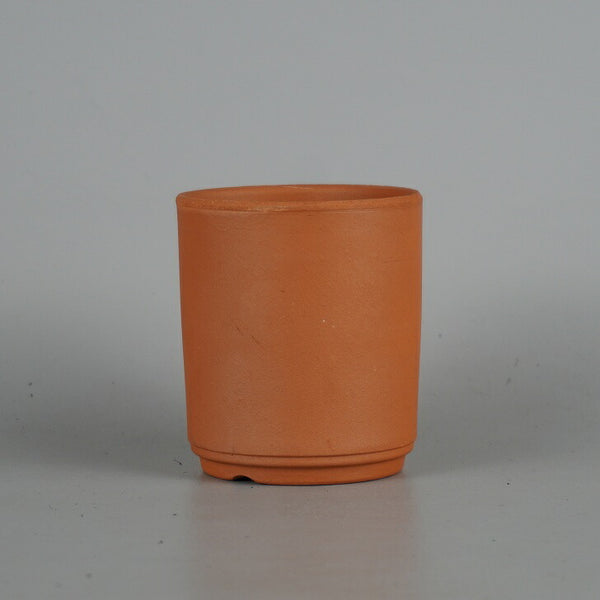 盆栽鉢 落款なし 小鉢 高さ 約 7.7cm 丸鉢 泥物  新品 m1198412503