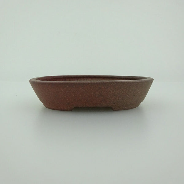 盆栽鉢 青香 小鉢 長辺 約8.1cm 楕円鉢 泥物 u1198427075