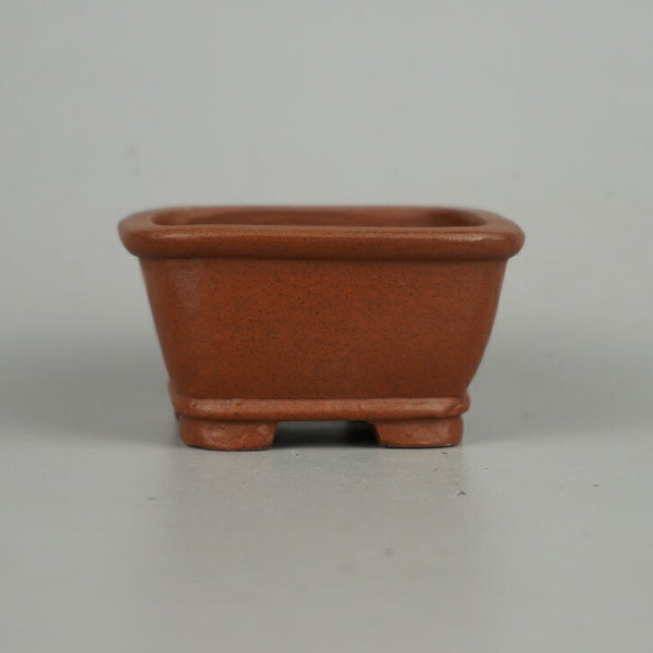盆栽鉢 常滑 柴勝 小鉢 長辺 約6.5cm 正方鉢 撫角 下帯 泥物  新品 d1198420779