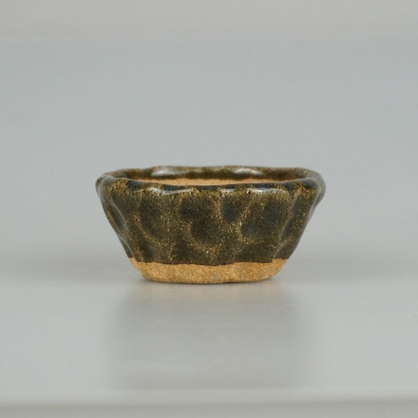 盆栽鉢 呂山 小鉢 長辺 約 7cm 丸鉢 釉薬  新品 x1198415463