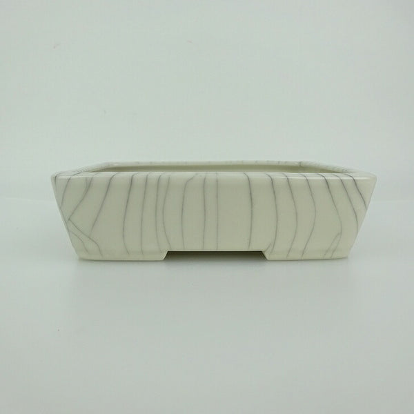 盆栽鉢 青香 小型 長辺 約14.5cm 長方鉢 貫入 釉薬 x1198416305