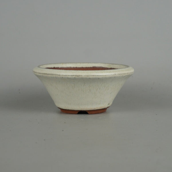 盆栽鉢 燿山窯 英明 小型 長辺 約 10cm 丸鉢 釉薬  新品 r1198407566