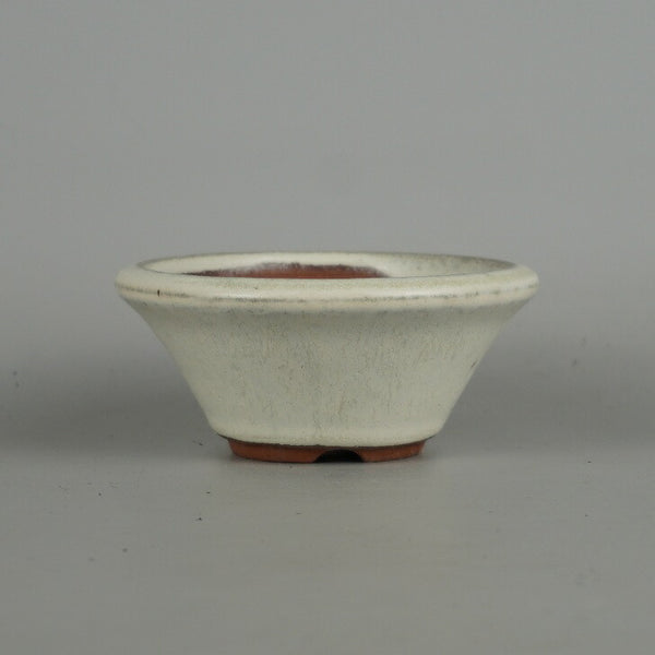 盆栽鉢 燿山窯 英明 小型 長辺 約 10cm 丸鉢 釉薬  新品 w1198413011