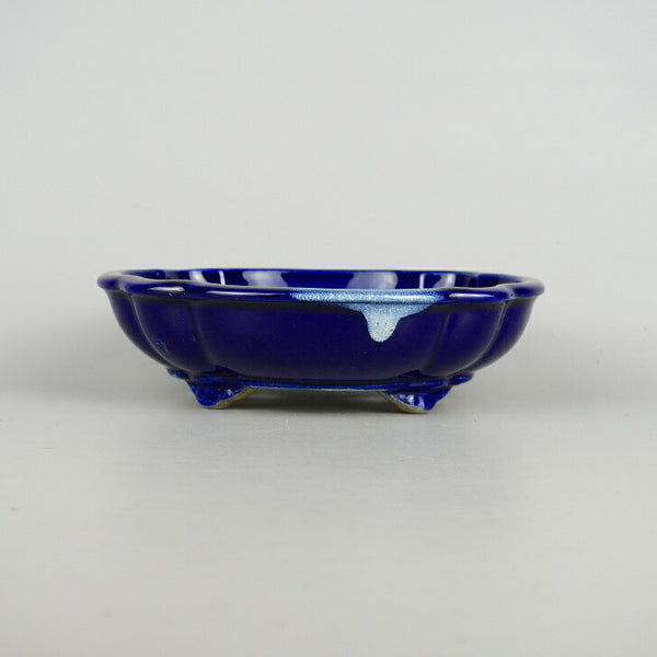 盆栽鉢 真山 寺畑陶園 中型 長辺 約20.5cm 木瓜鉢 釉薬  新品 g1198421708