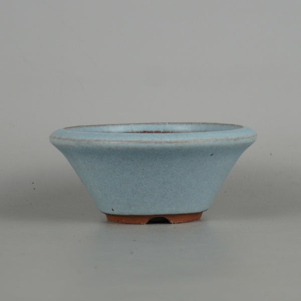 盆栽鉢 燿山窯 英明 小型 長辺 約 10cm 丸鉢 釉薬  新品 n1198407794