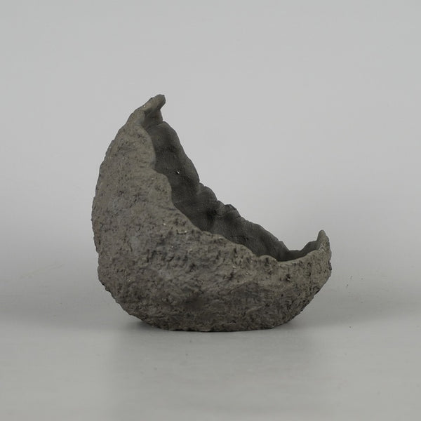 盆栽鉢 光 小型 長辺 約 14cm クラマ風鉢 泥物  新品 f1198412514