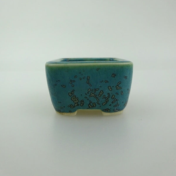 盆栽鉢 青香 豆鉢 長辺 約4.4cm 正方鉢 釉薬 n1198408621