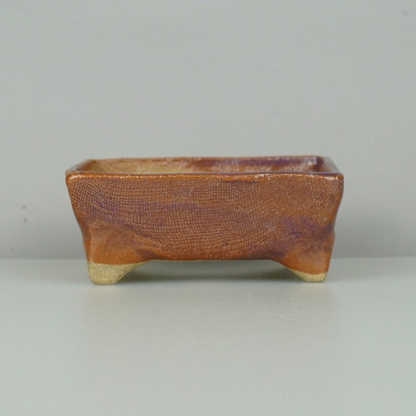 盆栽鉢 ゆうき祥石 小鉢 約8cm 長方鉢 釉薬  新品 d1198427506