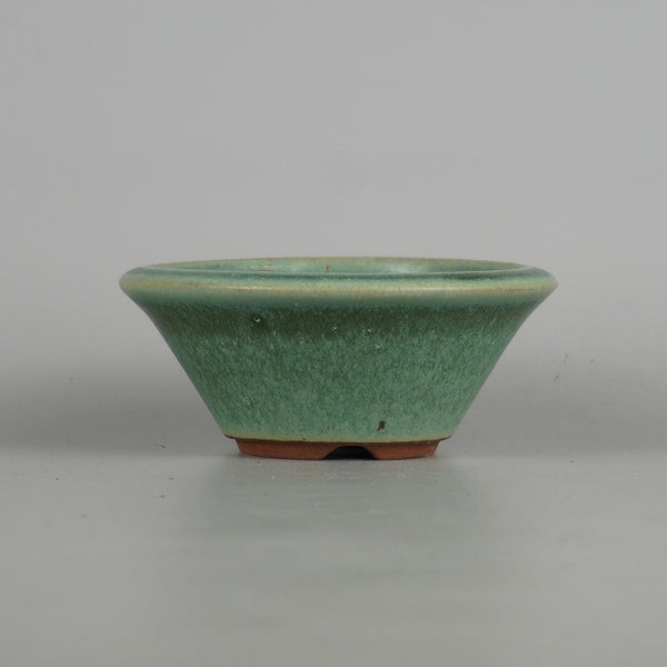 盆栽鉢 燿山窯 英明 小型 長辺 約 10cm 丸鉢 釉薬  新品 x1198417550