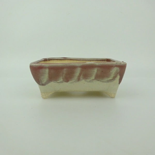 盆栽鉢 ゆうき祥石 小型 長辺 約 11.8cm 長方鉢 釉薬 観賞用  新品 b1198417941