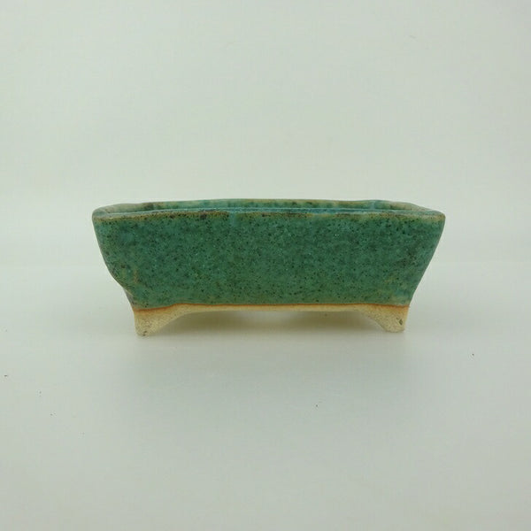 盆栽鉢 ゆうき祥石 小型 長辺 約 11.6cm 長方鉢 釉薬 観賞用  新品 e1198413664