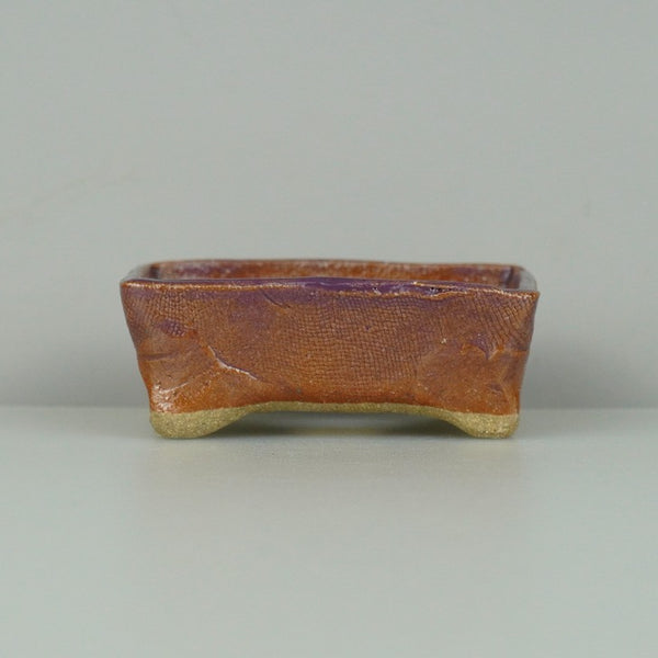 盆栽鉢 ゆうき祥石 小鉢 長辺 約7.2cm 長方鉢 釉薬  新品 j1198414073