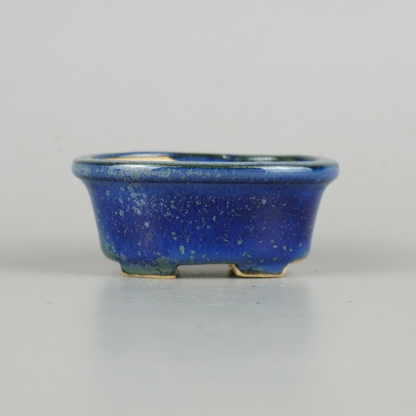 盆栽鉢 常滑 柴勝 小鉢 長辺 約6.7cm 楕円鉢 釉薬  新品 p1198420759