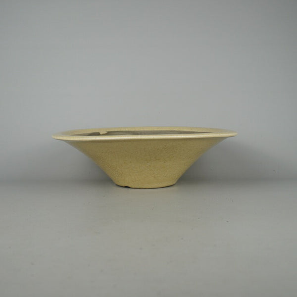 盆栽鉢 真山 寺畑陶園 小型 長辺 約30.5cm 丸鉢 釉薬  新品 s1198418157