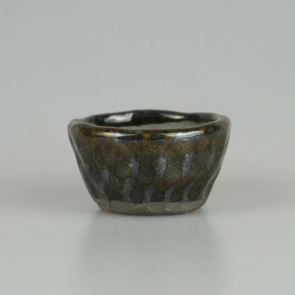 盆栽鉢 呂山 小鉢 長辺 約 7cm 丸鉢 釉薬  新品 f1198415852