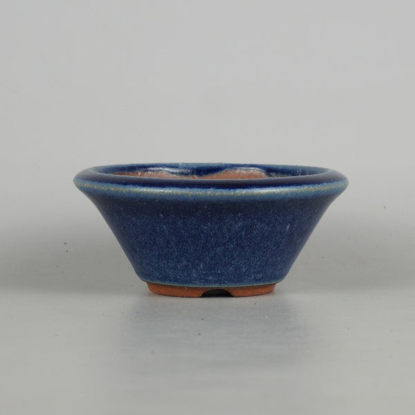 盆栽鉢 燿山窯 英明 小型 長辺 約 10cm 丸鉢 釉薬  新品 q1198416609