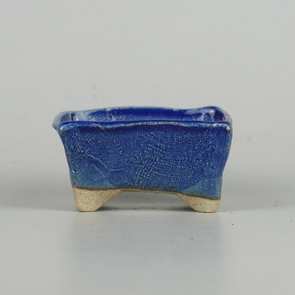 盆栽鉢 ゆうき祥石 小鉢 長辺 約6.3cm 長方鉢 釉薬  新品 g1198415594