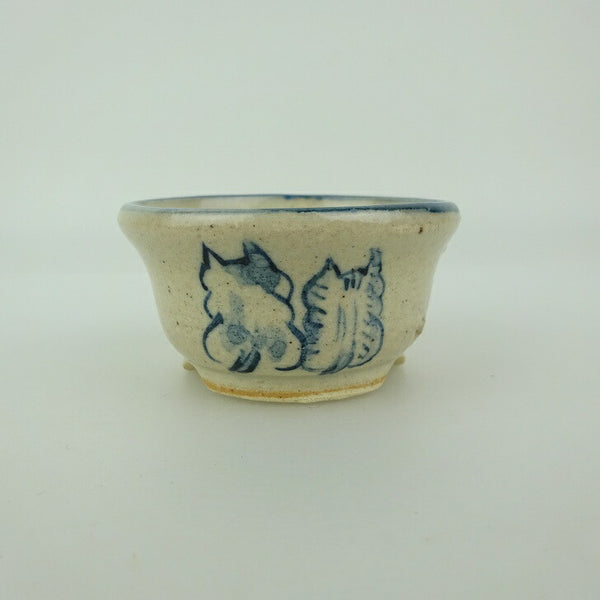 盆栽鉢 ゆうき祥石 小鉢 長辺 約 5.4cm 丸鉢 絵鉢 猫 ネコ ねこ 釉薬 観賞用  新品 b1198421567