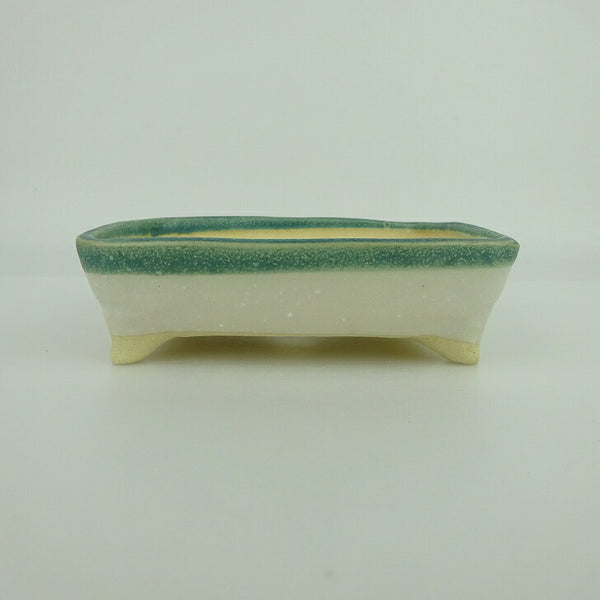 盆栽鉢 ゆうき祥石 小型 長辺 約 13.5cm 長方鉢 釉薬  新品 c1198405199