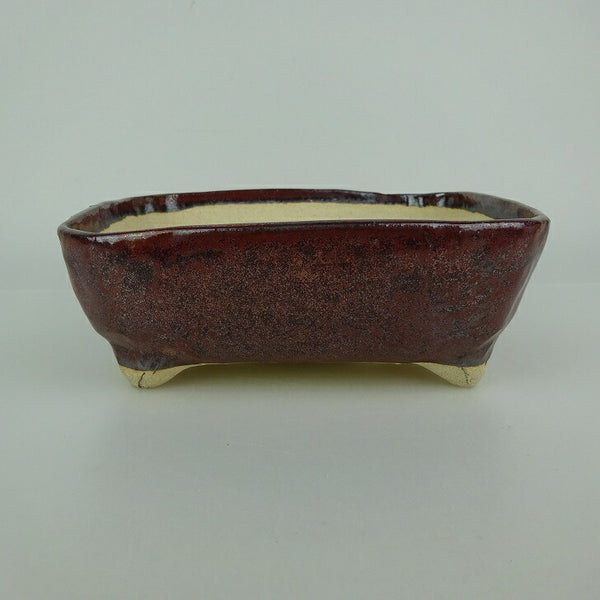 盆栽鉢 ゆうき祥石 小型 長辺 約 16.5cm 長方鉢 釉薬 観賞用  新品 e1198415561