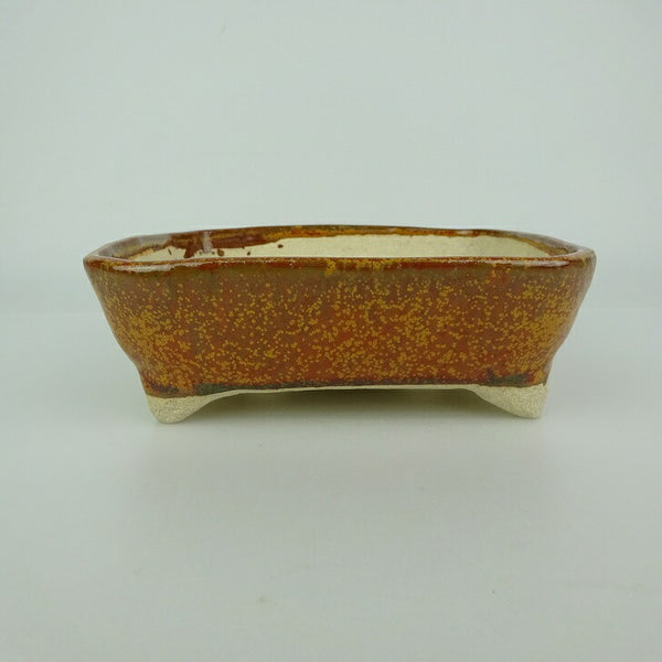 盆栽鉢 ゆうき祥石 小型 長辺 約 16.5cm 長方鉢 釉薬 観賞用  新品 m1198410566